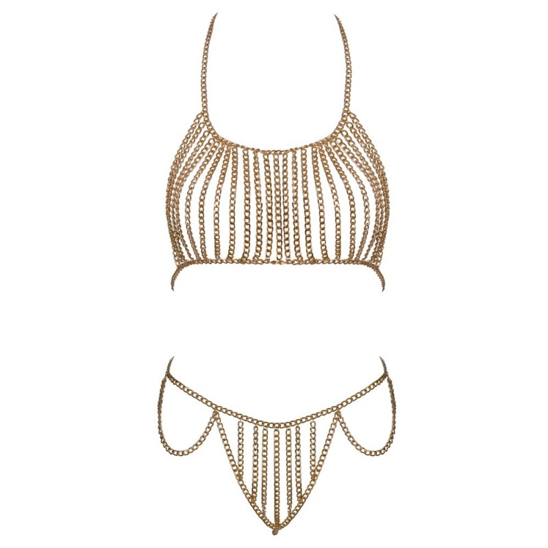 Bikini doré à chaînes de Cottelli