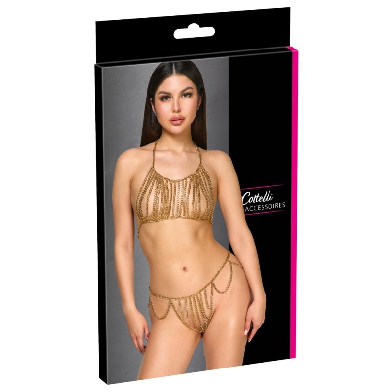 Bikini doré à chaînes de Cottelli