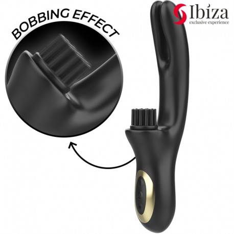 IBIZA - VIBRATEUR CLITORIALE MULTICELLULAIRE RABITT DOUBLE ONDES