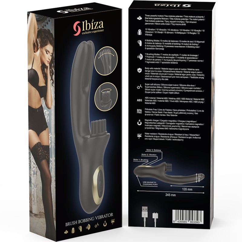 IBIZA - VIBRATEUR CLITORIALE MULTICELLULAIRE RABITT  DOUBLE ONDES
