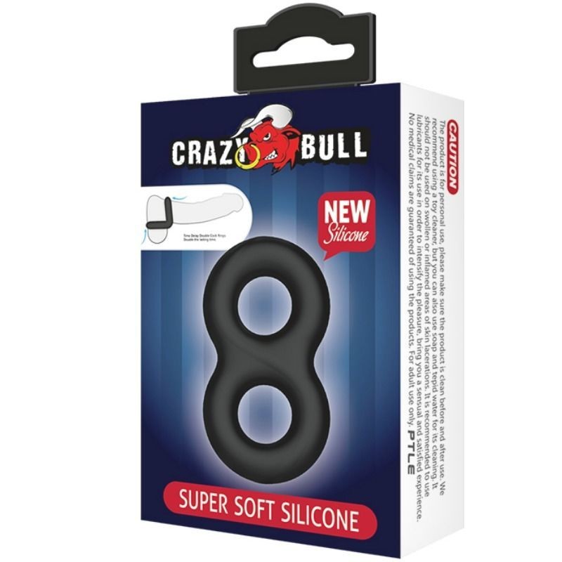 CRAZY BULL - BAGUE EN SILICONE double anneau en silicone