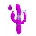 TRIPLE VIBRATEUR MULTIFONCTION 4 EN 1 ROSE -PRETTY LOVE - CAMMY