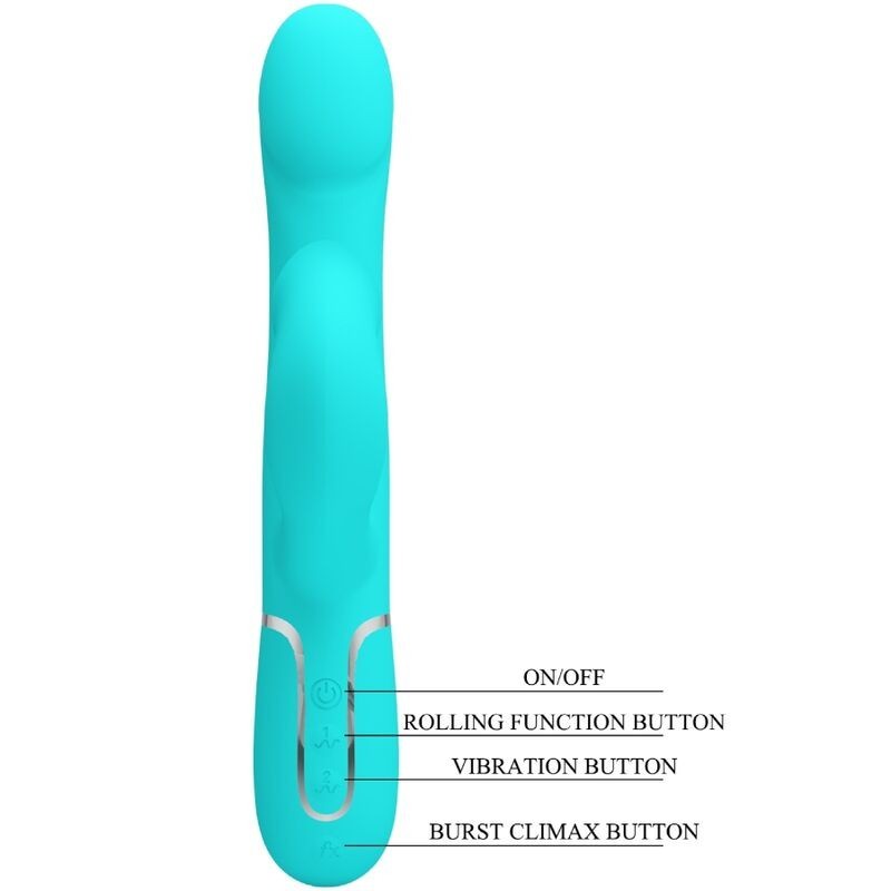RABBIT PERLES VIBRATEUR -VERT AQUA -PRETTY LOVE