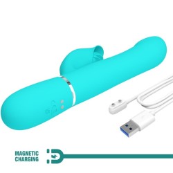 RABBIT PERLES VIBRATEUR -VERT AQUA -PRETTY LOVE