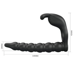 ANNEAUX PÉNIS AVEC PLUG VIBRATEUR -BLACKNEY - PRETTY LOVE -