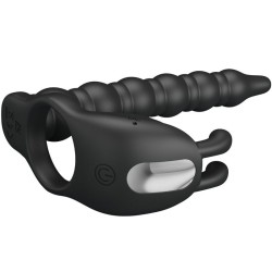 ANNEAUX PÉNIS AVEC PLUG VIBRATEUR -BLACKNEY - PRETTY LOVE -