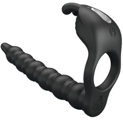 ANNEAUX PÉNIS AVEC PLUG VIBRATEUR -BLACKNEY - PRETTY LOVE -