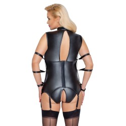 chemise à jarretelles et culotte sans entrejambe de Cottelli BONDAGE
