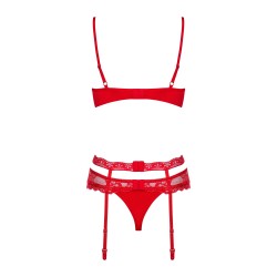 ENSEMBLE 3 PCS HEARTINA ROUGE L/XL - OBSESSIVE
