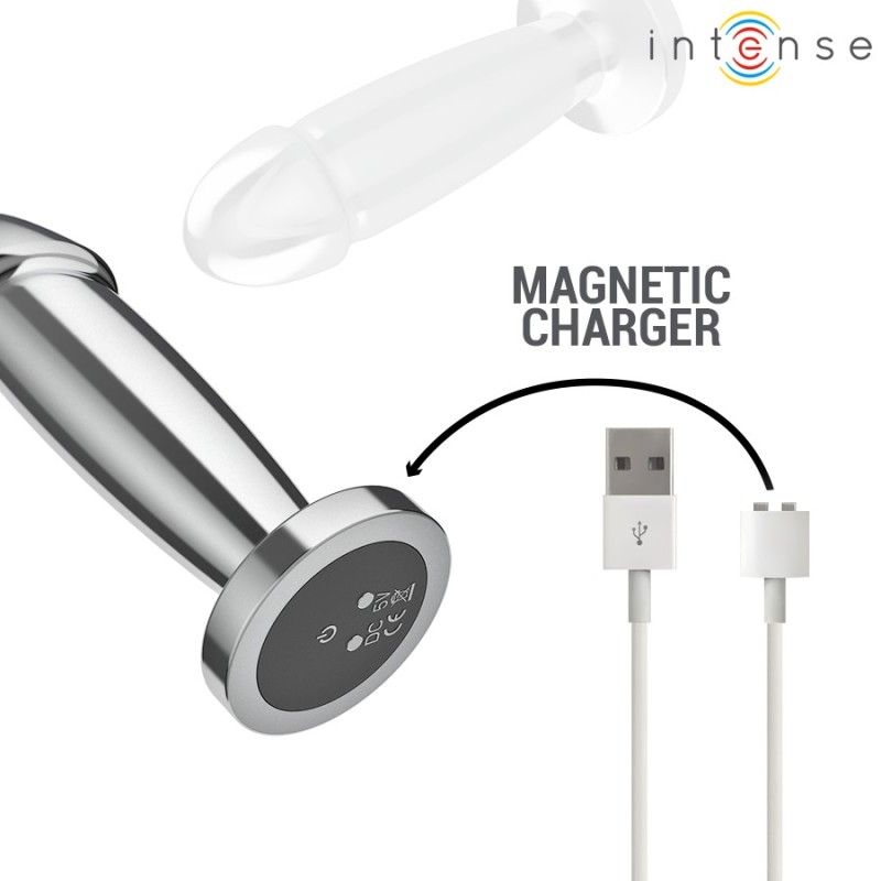 PLUG ANAL - S - 10 VIBRATIONS GODE MÉTALLIQUE AVEC TÉLÉCOMMANDE  -INTENSE -