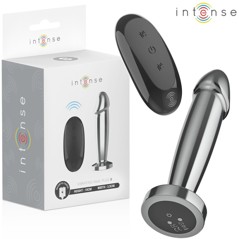 PLUG ANAL - S - 10 VIBRATIONS GODE MÉTALLIQUE AVEC TÉLÉCOMMANDE  -INTENSE -