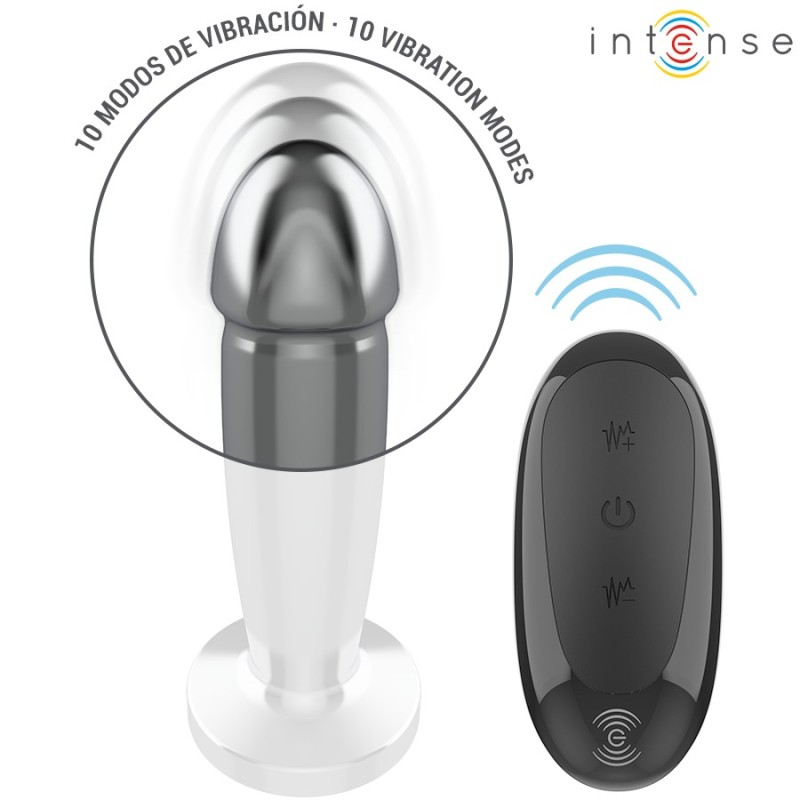 PLUG ANAL - S - 10 VIBRATIONS GODE MÉTALLIQUE AVEC TÉLÉCOMMANDE  -INTENSE -