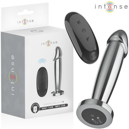 PLUG ANAL - M- 10 VIBRATIONS GODE MÉTALLIQUE AVEC TÉLÉCOMMANDE -INTENSE -