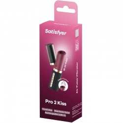 STIMULATEUR DE CLITORIS PRO 2 KISS WAVE GRENAT / NOIR - SATISFYER -
