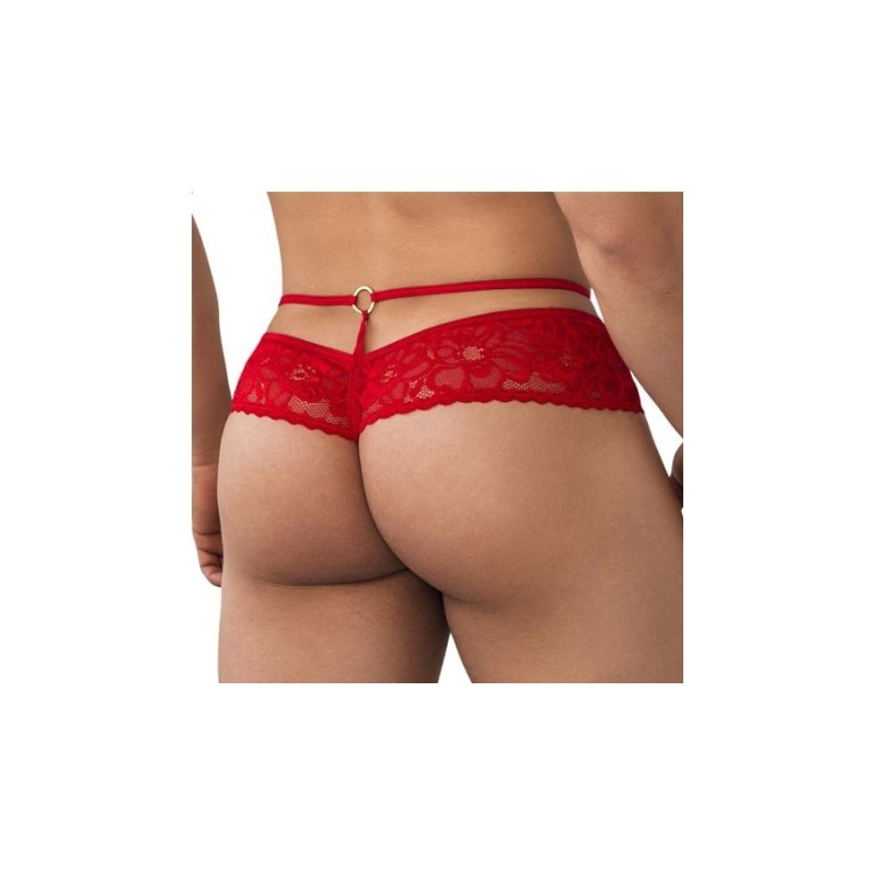 String Dentelle à Lacets ATARGIS Rouge