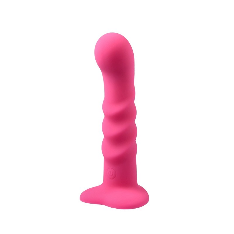 Gode vibrant en silicone « pinky » avec télécommande