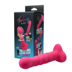 Gode vibrant en silicone « pinky » avec télécommande