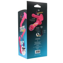 Gode vibrant en silicone « pinky » avec télécommande