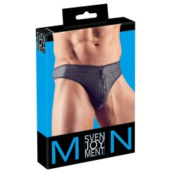 String avec fermeture éclair en strass