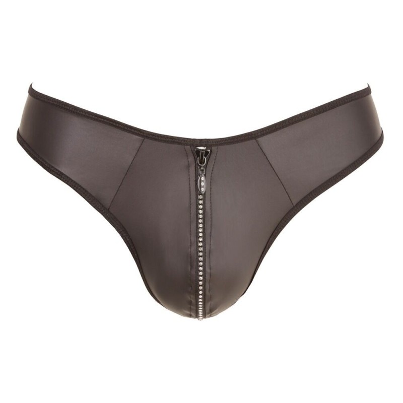 String avec fermeture éclair en strass