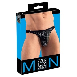 String avec strass brillants  Noir