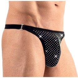 String avec strass brillants  Noir