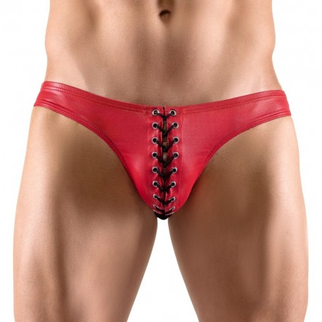 Slip avec cordon Rouge