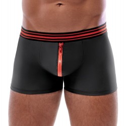 Boxer avec zip Noir-Rouge