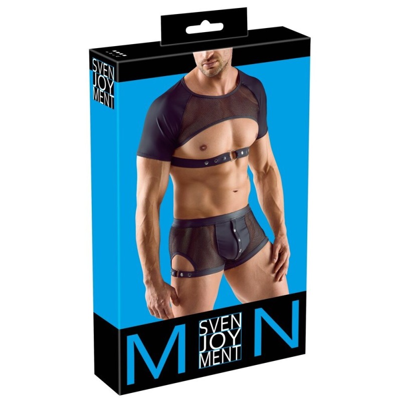 crop top en lycra et résille - Svenjoyment