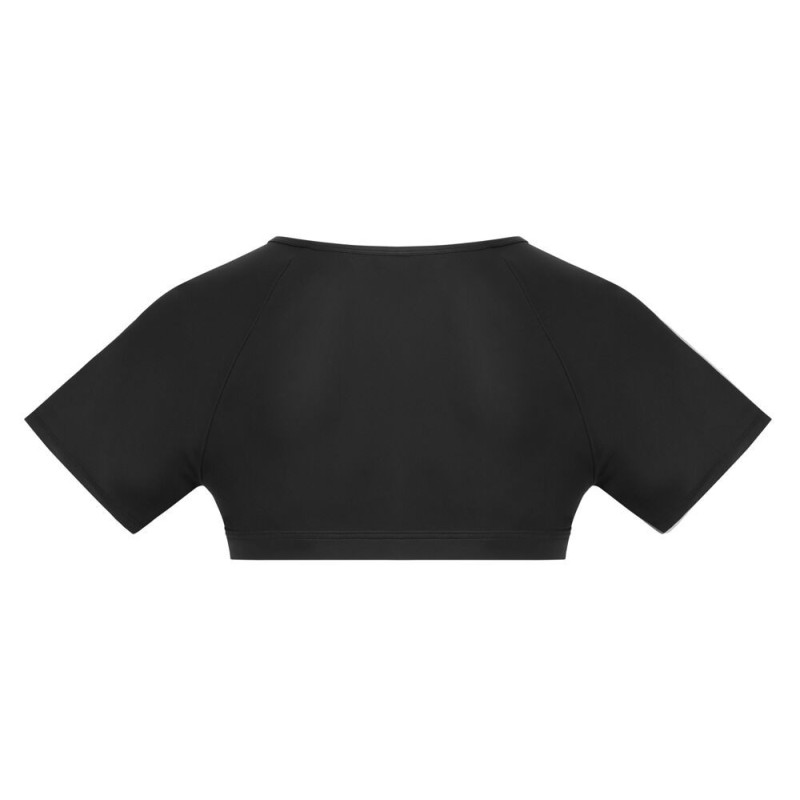 crop top en lycra et résille - Svenjoyment