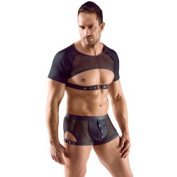 crop top en lycra et résille - Svenjoyment