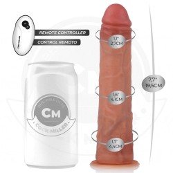 GODE HYPER-RÉALISTE À VENTOUSE ET À POUSSÉE AVEC TÉLÉCOMMANDE 19,5 CM -COCK MILLER