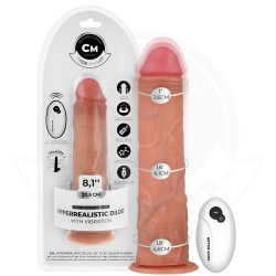 GODE RÉALISTE AVEC VENTOUSE ET TÉLÉCOMMANDE VIBRATIONS 20,5 CM -COCK MILLER -