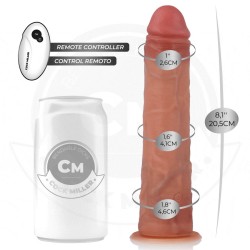 GODE HYPER-RÉALISTE À VENTOUSE ET À POUSSÉE AVEC TÉLÉCOMMANDE 20,5 CM -COCK MILLER -