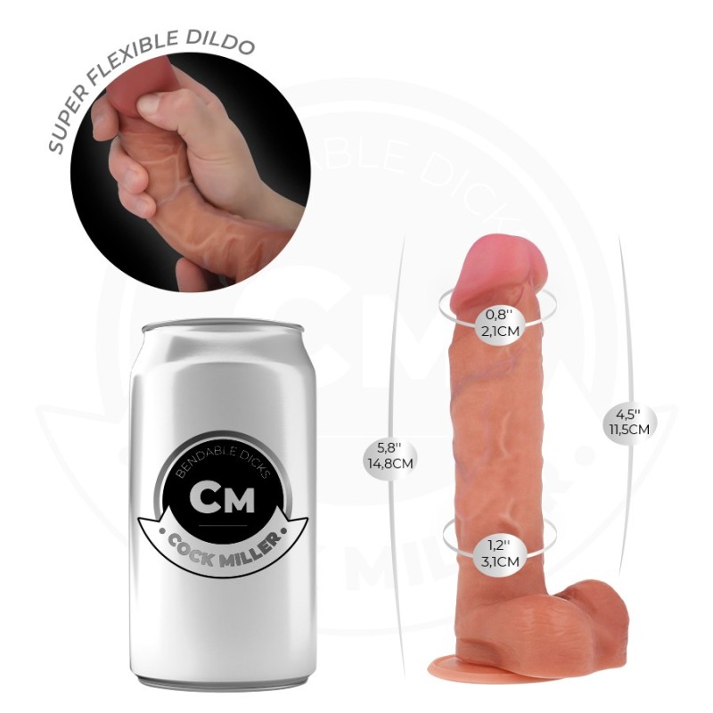 GODE ARTICULABLE HYPERRÉALISTE 14,8 CM -COCK MILLER -