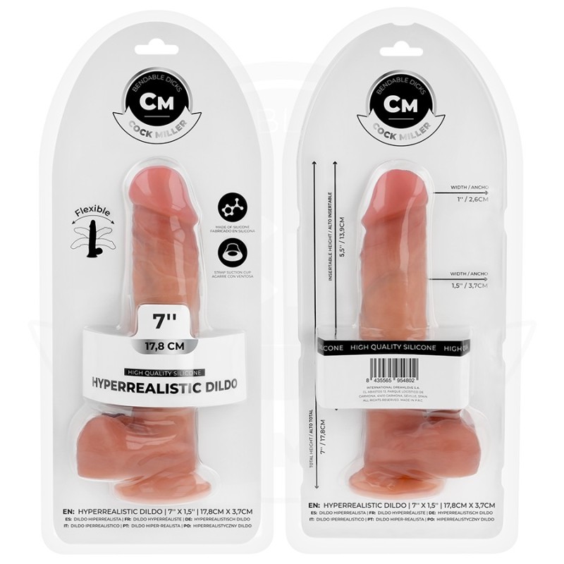 GODE ARTICULABLE HYPERRÉALISTE 17,8 CM - COCK MILLER -