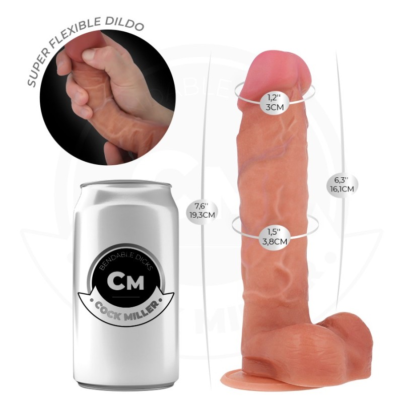 GODE ARTICULABLE HYPERRÉALISTE 19,3 CM -COCK MILLER -