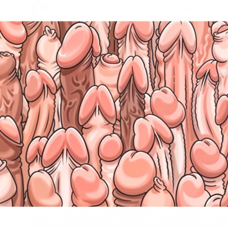 DIABLO PICANTE - TAPIS DE SOURIS COULEUR AVEC DESSIN DE PÉNIS