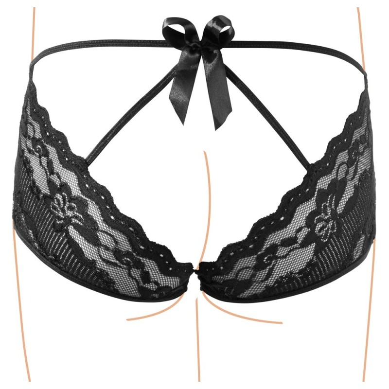 SHORTY Noir, avec dentelle COTTELLI