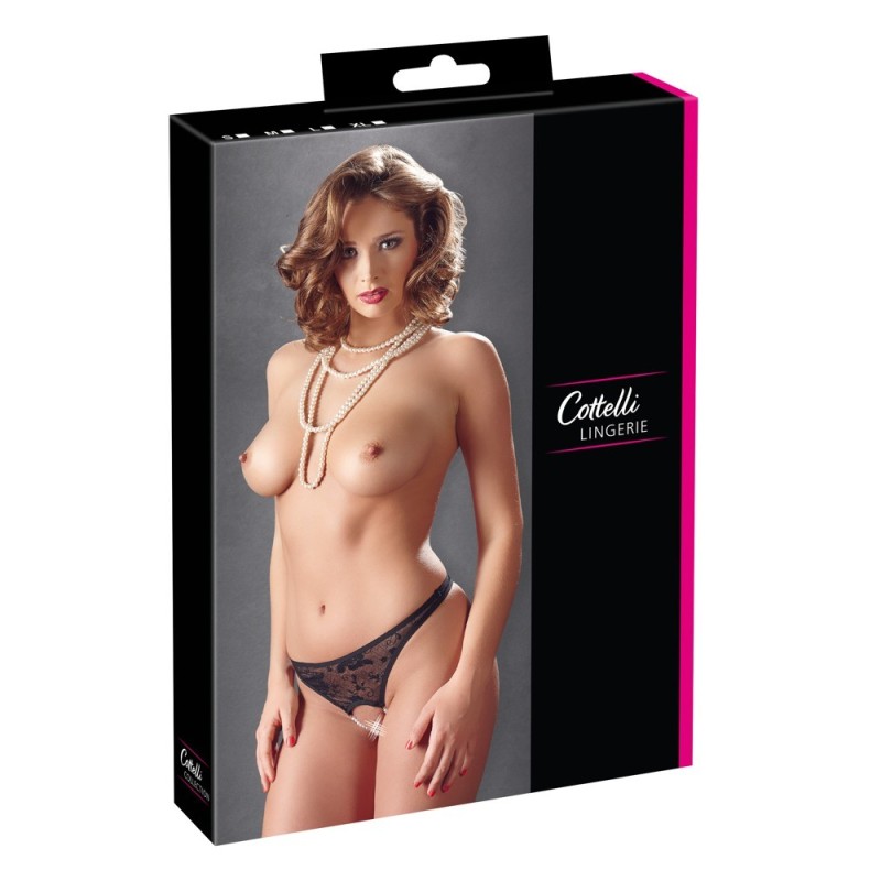 String ouvert Avec Perles - Spitzenrio - Cottelli