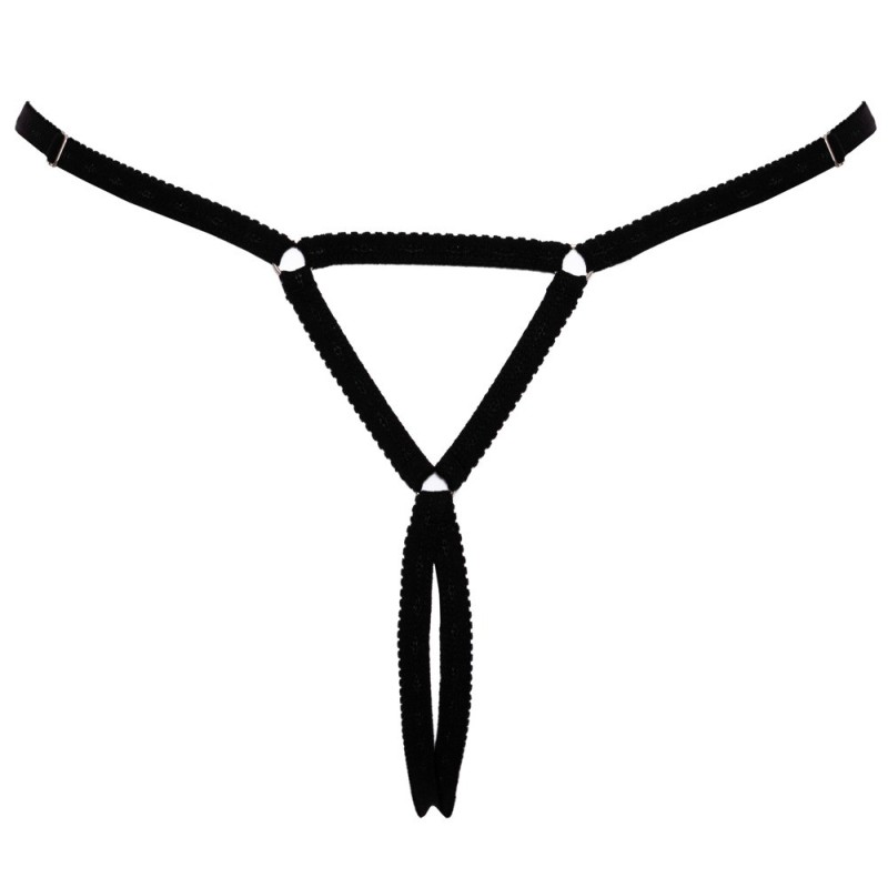 String ouvert noir glamour de Cottelli LINGERIE