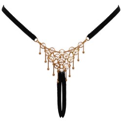 String ouvert noir luxueux de Cottelli LINGERIE TAILLE L