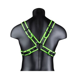 Harnais phosphorescent Cross Glow Noir-Vert Néon