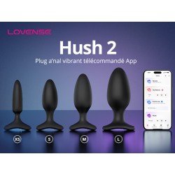 Plug connecté Hush 2 Lovense 2 tailles aux choix
