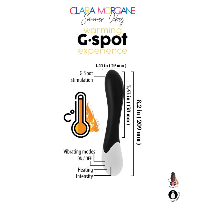 Clara Morgane - VIBROMASSEUR CHAUFFANT - G-Spot
