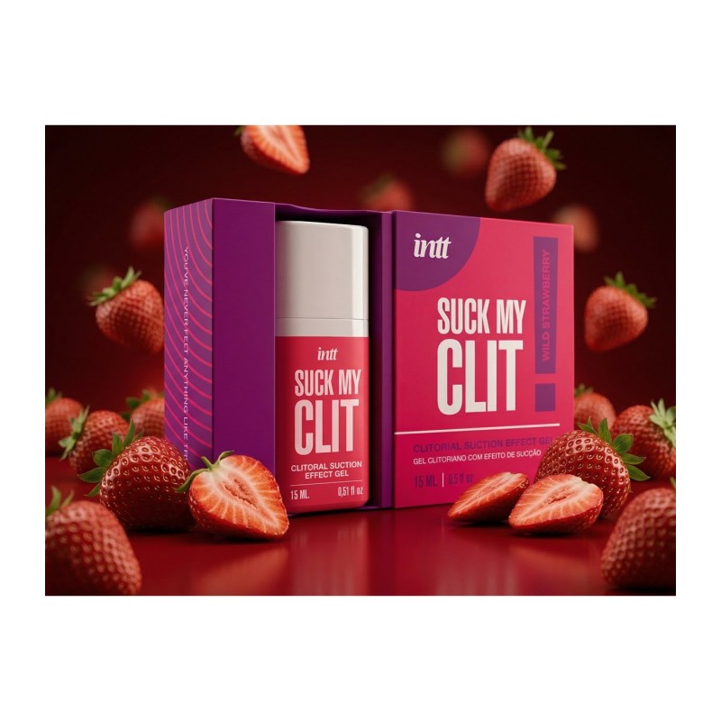 INTT - Gel stimulant clitoridien Fraise - SUCE MON CLIT 15 ML