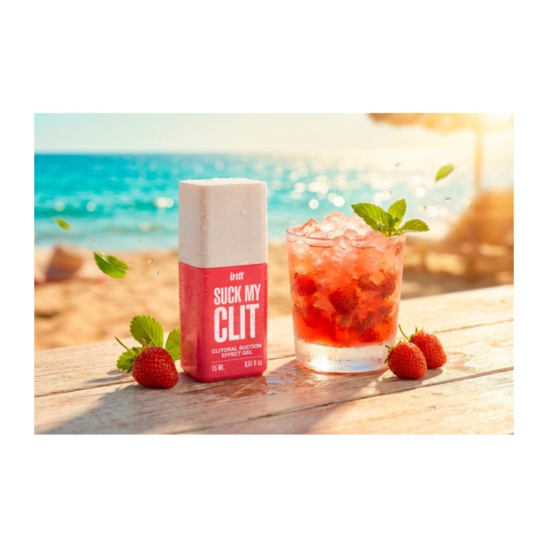 INTT - Gel stimulant clitoridien Fraise - SUCE MON CLIT 15 ML