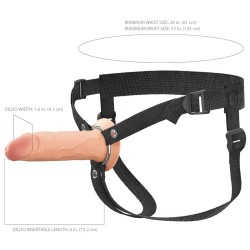 FANTASY X - TENSIONS ELITE - GODE CEINTURE 16.5 CM - HOLLOW SILICONE STRAP-ON