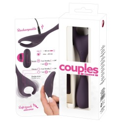 COUPLES CHOICE - VIBROMASSEUR TRIPLE STIMULATION POUR COUPLE
