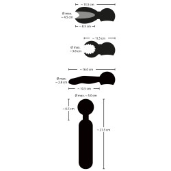COUPLES CHOICE - VIBROMASSEUR AVEC 3 EMBOUTS - WAND